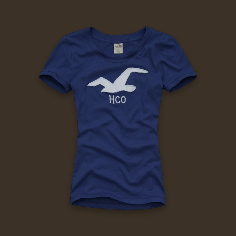 Hollister Mujeres De Cuello Redondo Corto Remera HCO4874